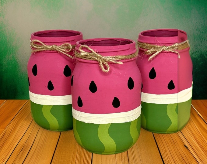 Watermelon Mason Jars