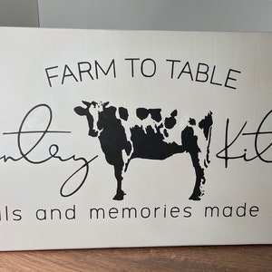 Farmhouse Country Kitchen Sign / Kitchen Sign / Farmhouse Home Decor / Cow Sign