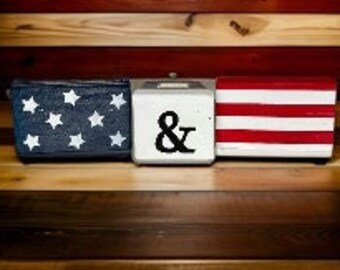 Stars & Stripes Wood Blocks