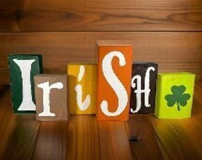 Irish Wood Letter Blocks