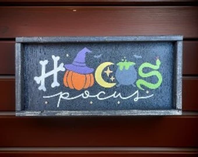Hocus Pocus Farmhouse Sign / Witch Sign / Halloween Home Decor / Halloween Sign