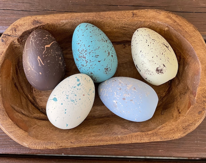 Featured listing image: Painted Wooden Eggs