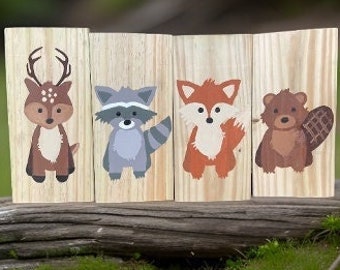 Woodland Animal Baby Nursery Signs