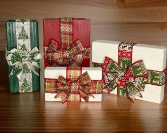 Christmas Present Wood Blocks