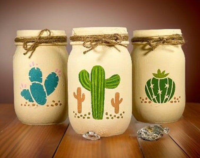 Cactus Mason Jars