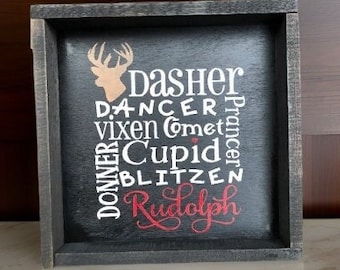 Christmas Reindeer Sign