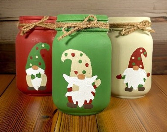 Gnome Winter Mason Jars