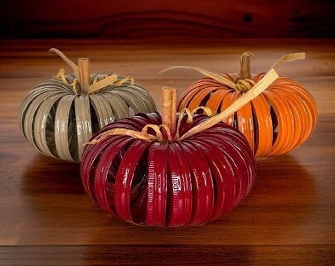 Mason Jar Ring Pumpkins