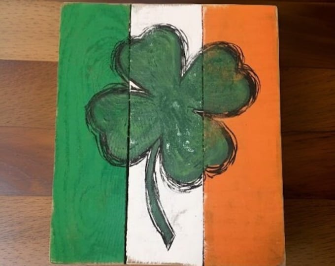 Rustic Irish Flag St. Patrick's Day Sign