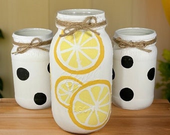 Lemon Kitchen Mason Jars