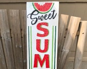 Summertime Watermelon Sign Watermelon Sign Watermelon Decor Summer Sign