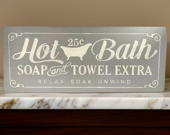 Farmhouse Bathroom Sign