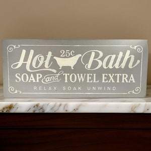 Farmhouse Bathroom Sign / Bath Sign / Bathroom Sign / Bathroom Decor