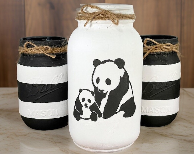 Panda Mason Jars