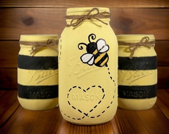 Bee Mason Jars