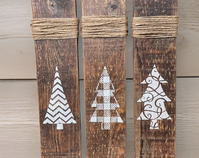 Featured listing image: Rustic Christmas Tree Signs