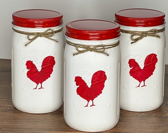 Rooster Kitchen Mason Jars