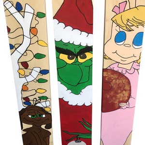 Grinch Sign Set / Grinch Sign / Christmas Porch Sign