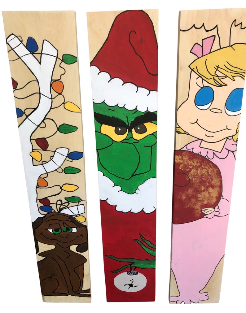 Christmas Grinch Sign Set / Grinch Sign / Christmas Porch Sign 