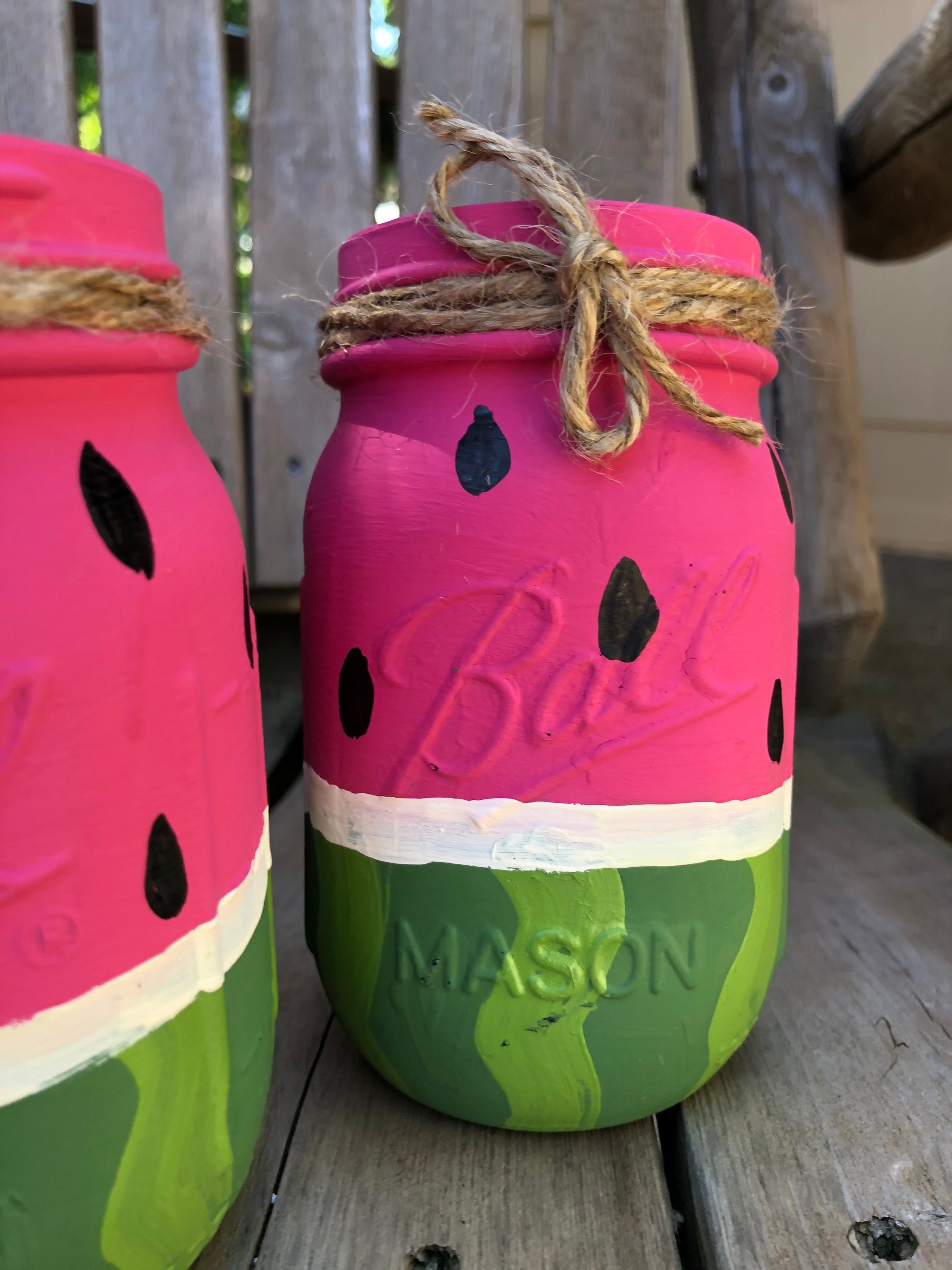 Watermelon Mason Jars