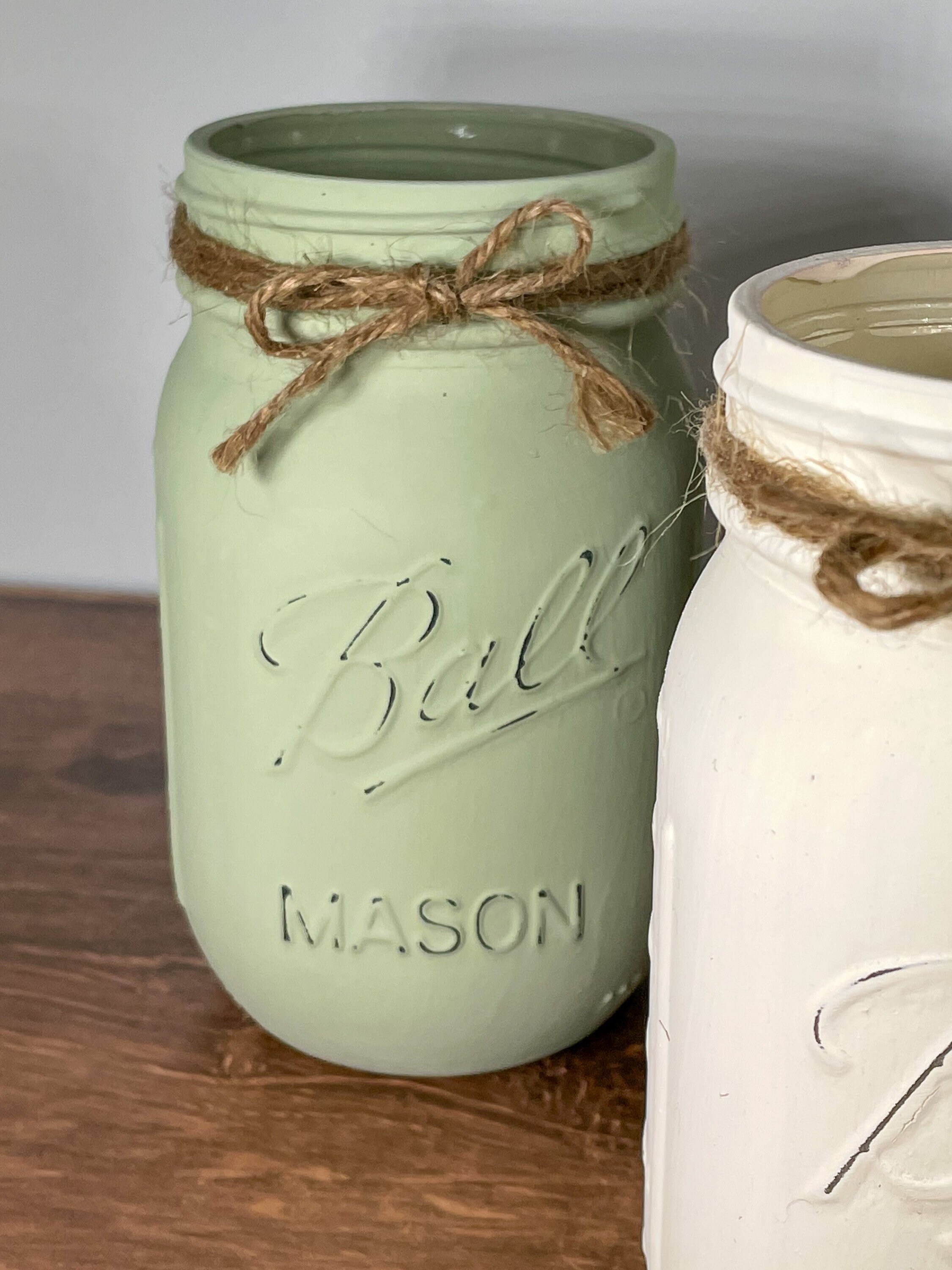Tricolor Farmhouse Mason Jars