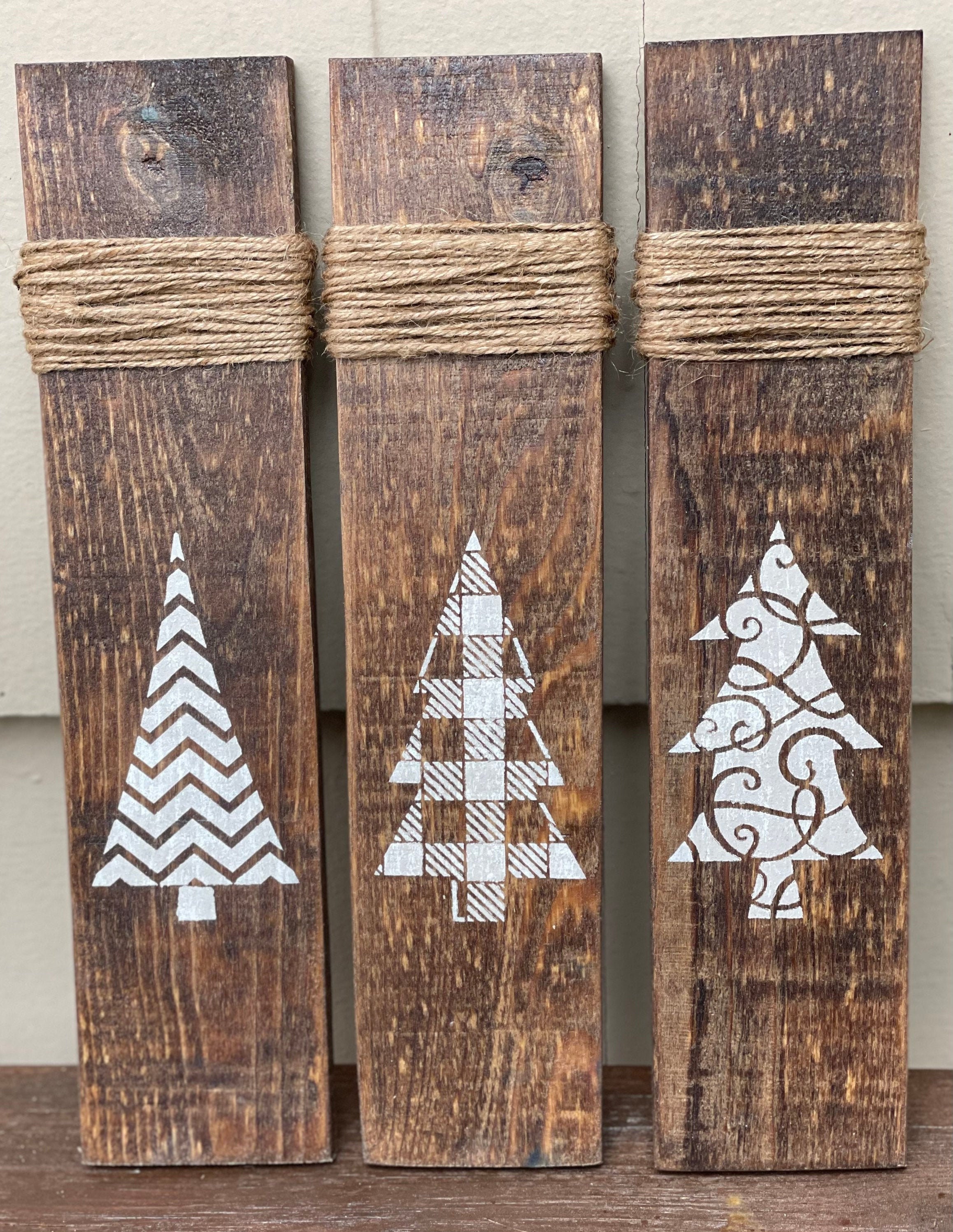 Rustic Christmas Tree Signs / Rustic Christmas Decor / Farmhouse ...