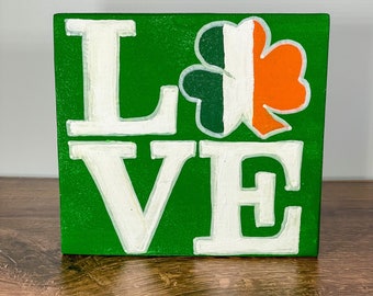 Irish LOVE Wood Sign