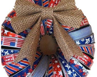 4th of July Wreath / Memorial Day Wreath/ 4th of July Decor / Americana wreath