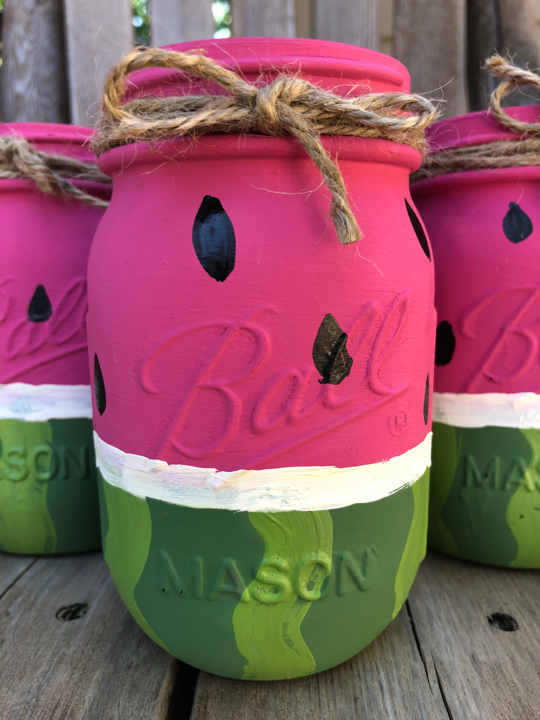 Watermelon Mason Jars