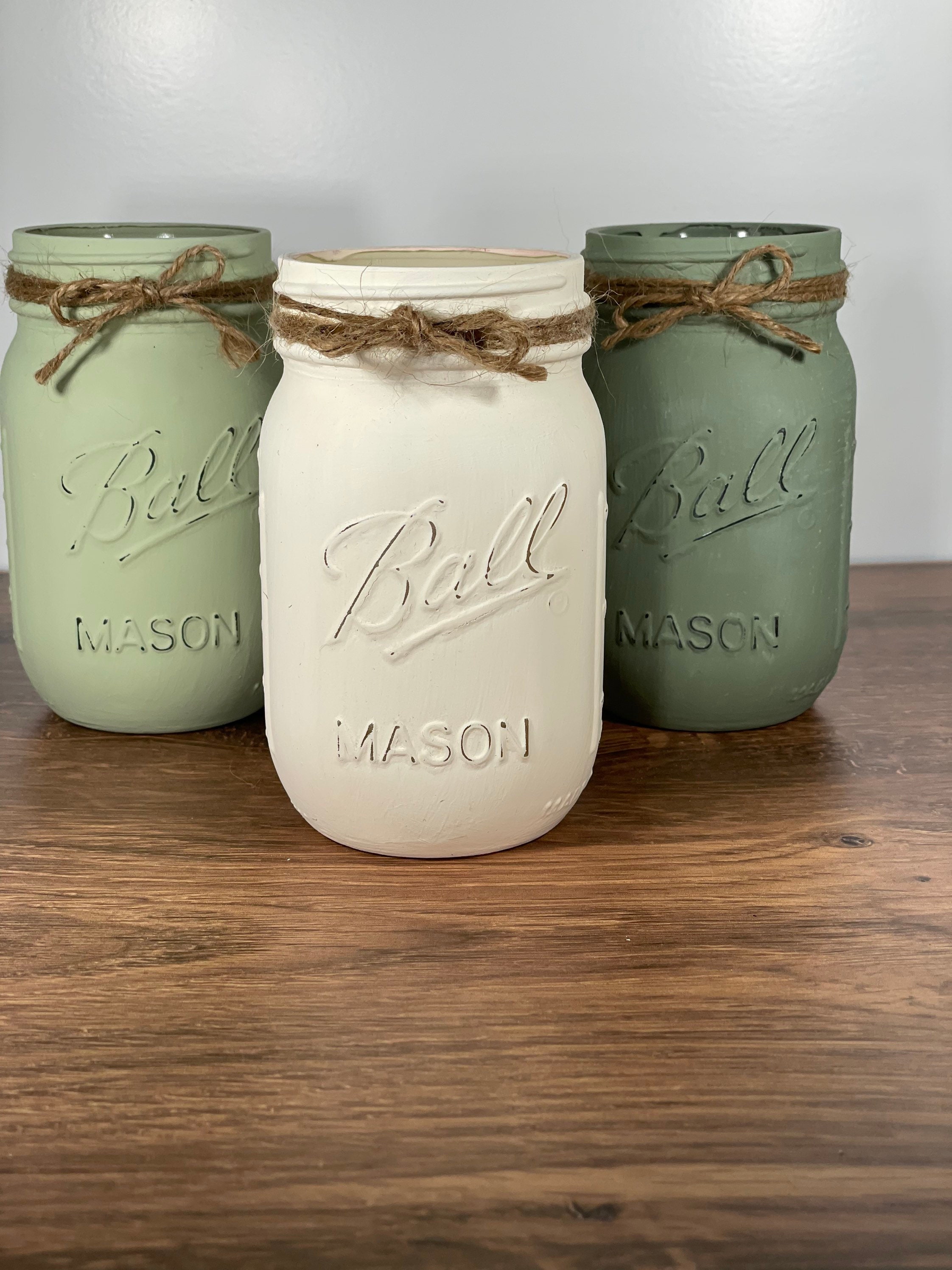 Tricolor Farmhouse Mason Jars