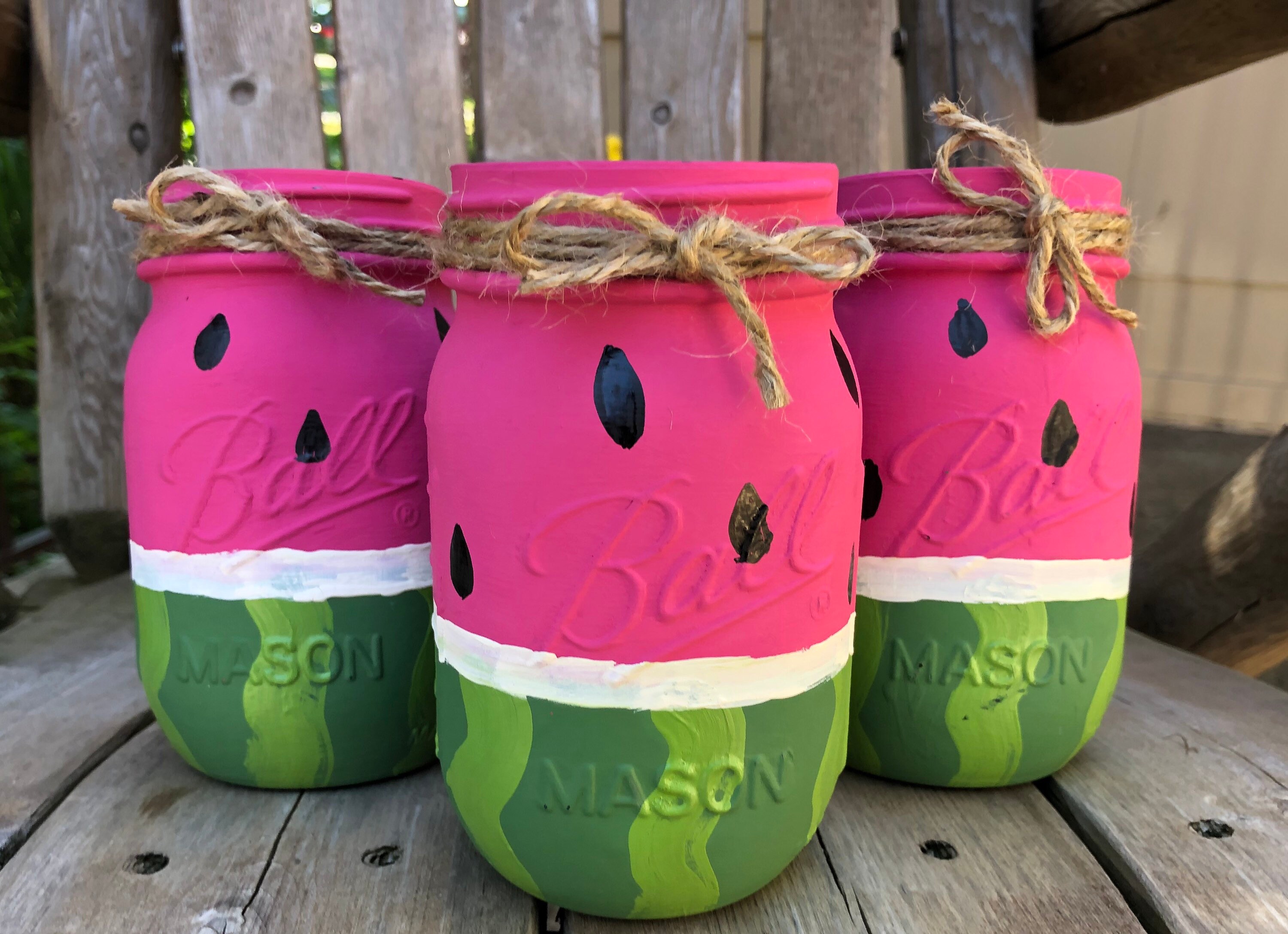 Watermelon Mason Jars