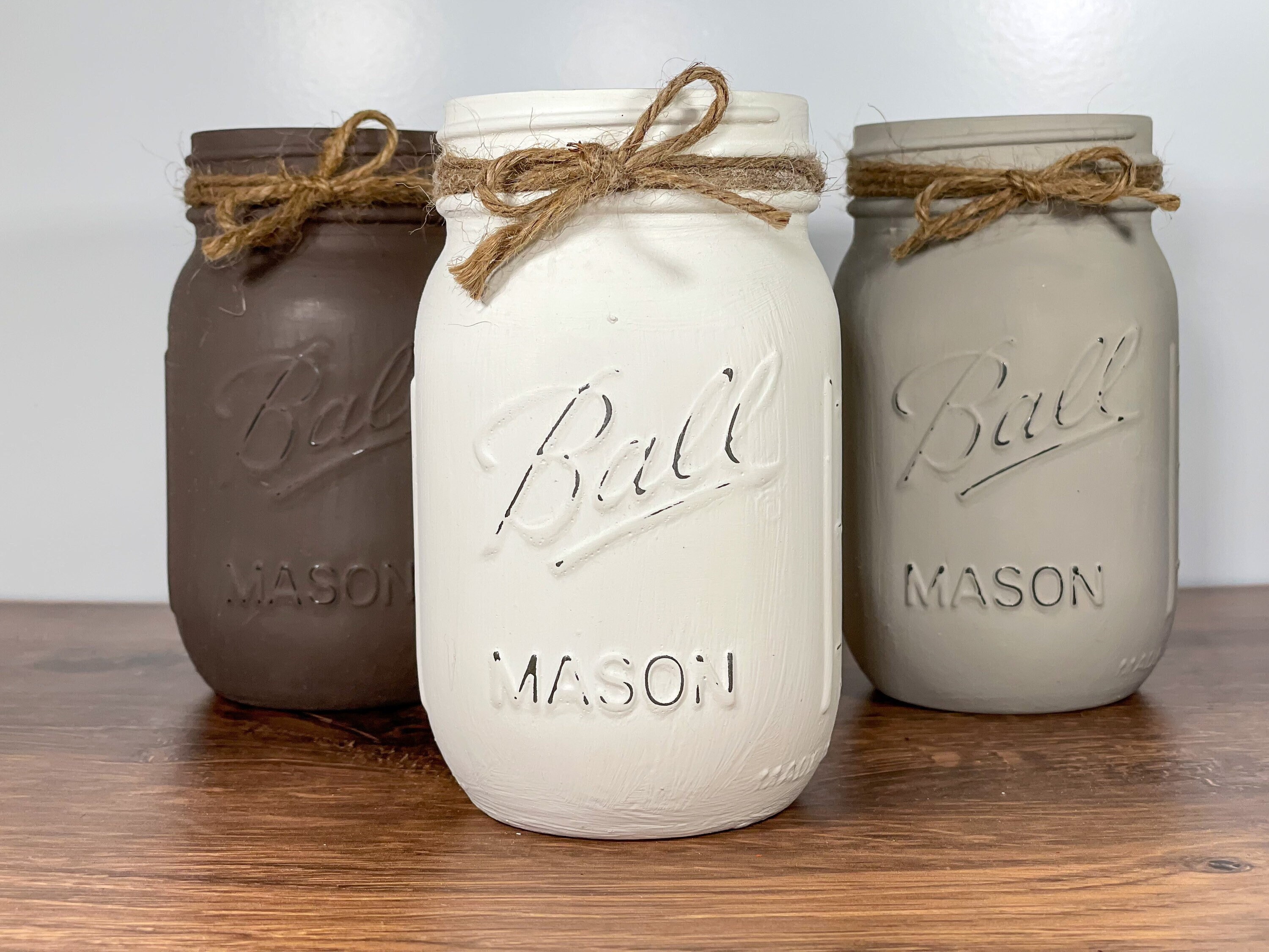 Tricolor Farmhouse Mason Jars