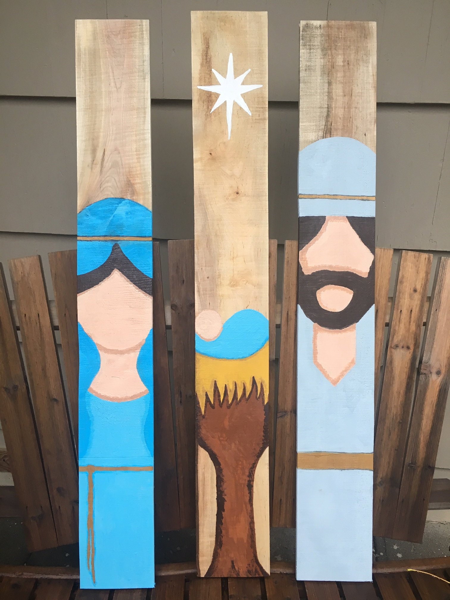 Mary, Jesus & Joseph Outdoor Christmas Nativity Set