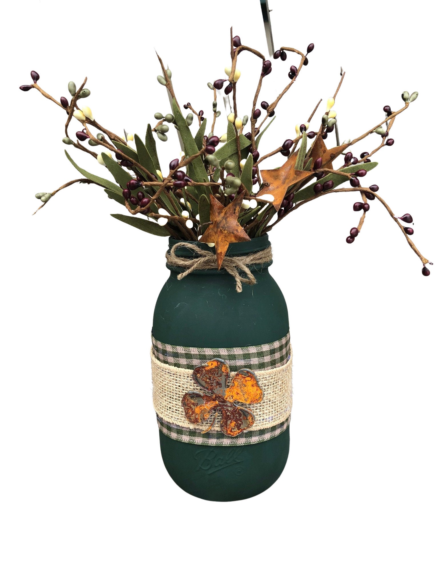 Irish Mason Jar / Irish Primitive Mason Jar / St Patrick’s Day