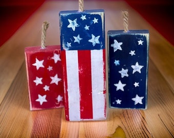 American Firecracker Wooden Blocks