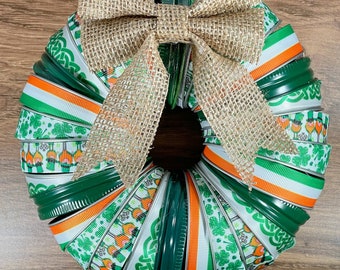 St. Patrick’s Day Mason Jar Ring Wreath