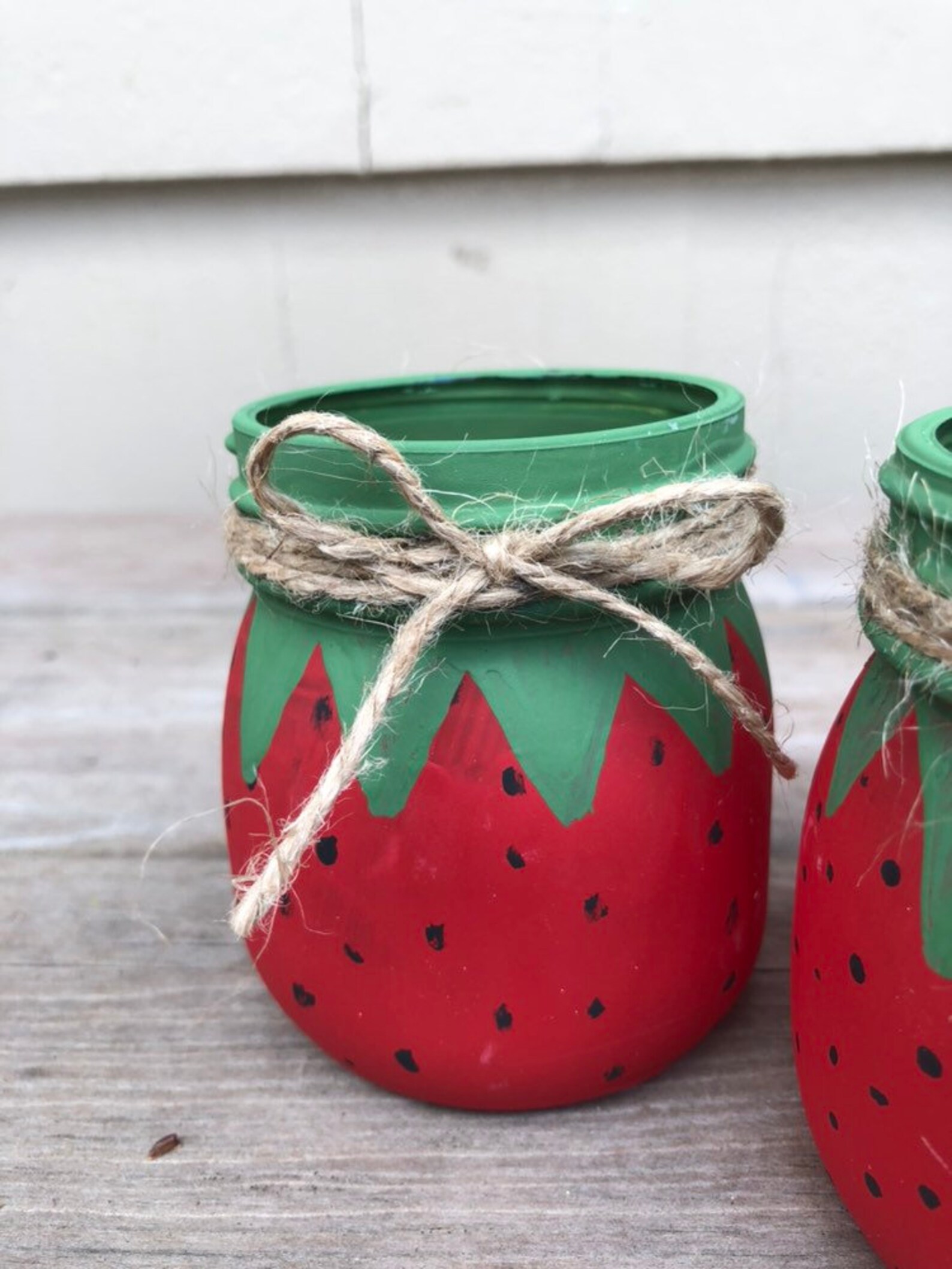 Strawberry Mason Jars / Strawberry Decor / Strawberry Candle Etsy