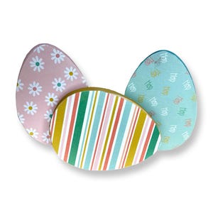 Easter Egg Wood Blocks / Easter Decor / Easter Egg Wood Cutouts / Tiered Tray Decor