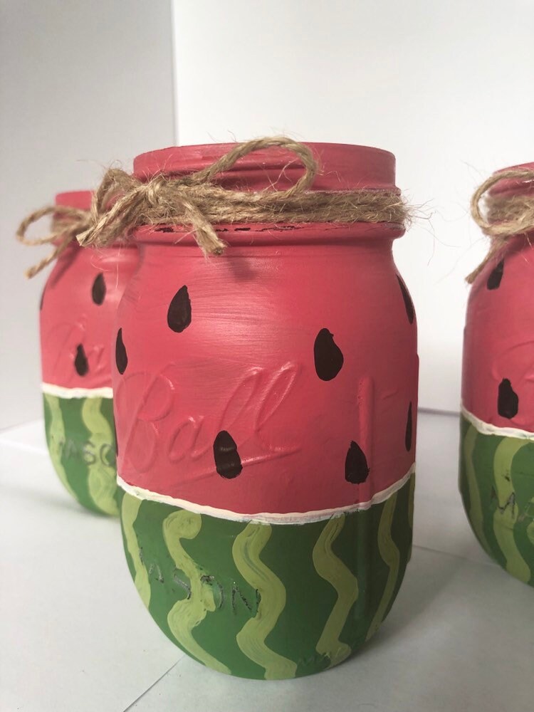 Watermelon Mason Jars