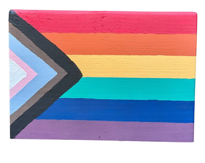 Progress Flag Block / LGBTQ+ Pride Decor