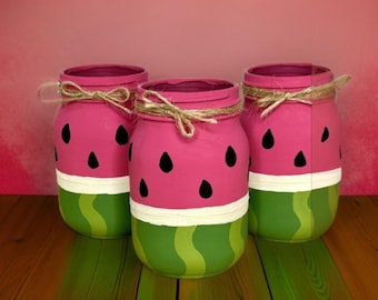 Watermelon Mason Jars