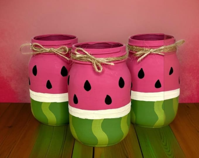 Featured listing image: Watermelon Mason Jars