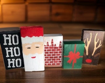Christmas Santa Wood Blocks