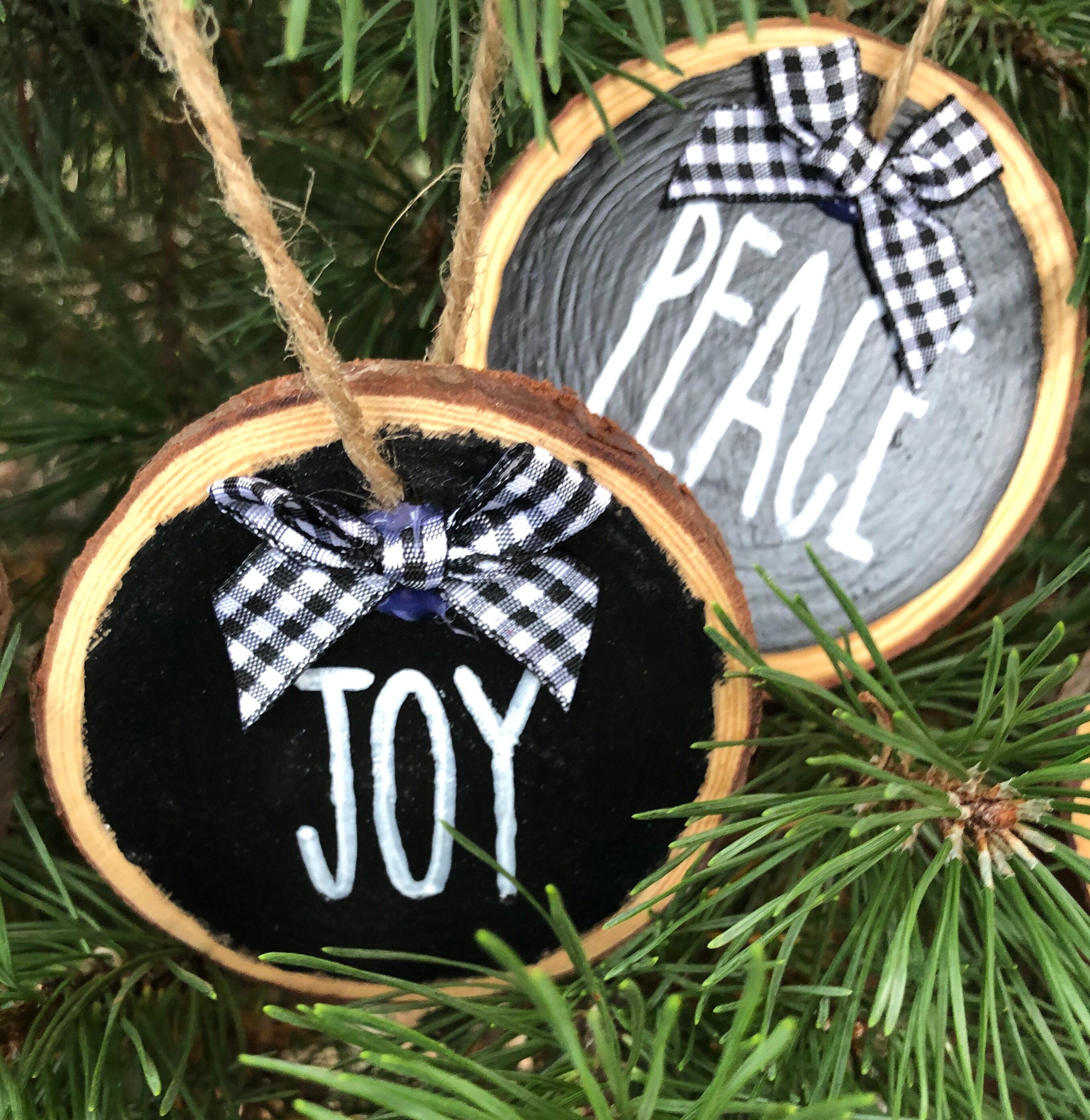 Christmas Rae DunnInspired Ornaments
