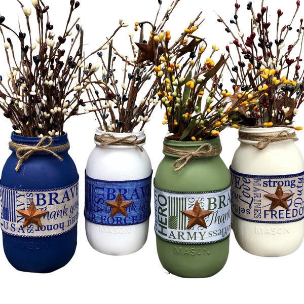 Painted Mason Jars Etsy