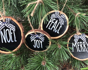 Christmas Rae Dunn-Inspired Ornaments