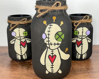 Voodoo Doll Mason Jars
