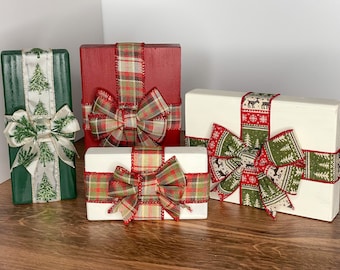 Christmas Present Wood Blocks