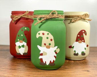 Gnome Winter Mason Jars