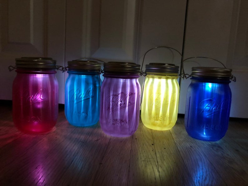 Mason Jar Solar Light Set Solar Light Mason Jars Mason Jar Lanterns Rustic Lighting